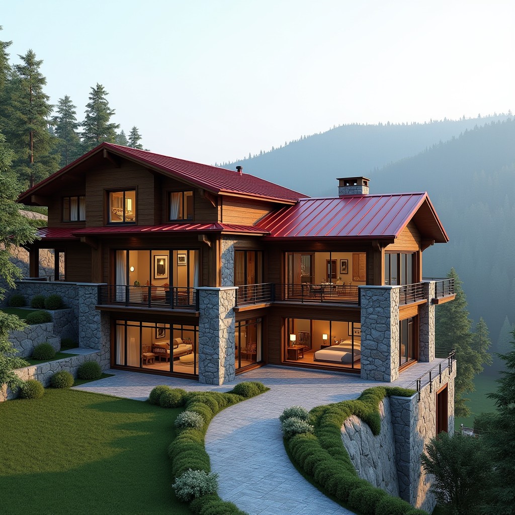 Premium hillside residence with multi-level design